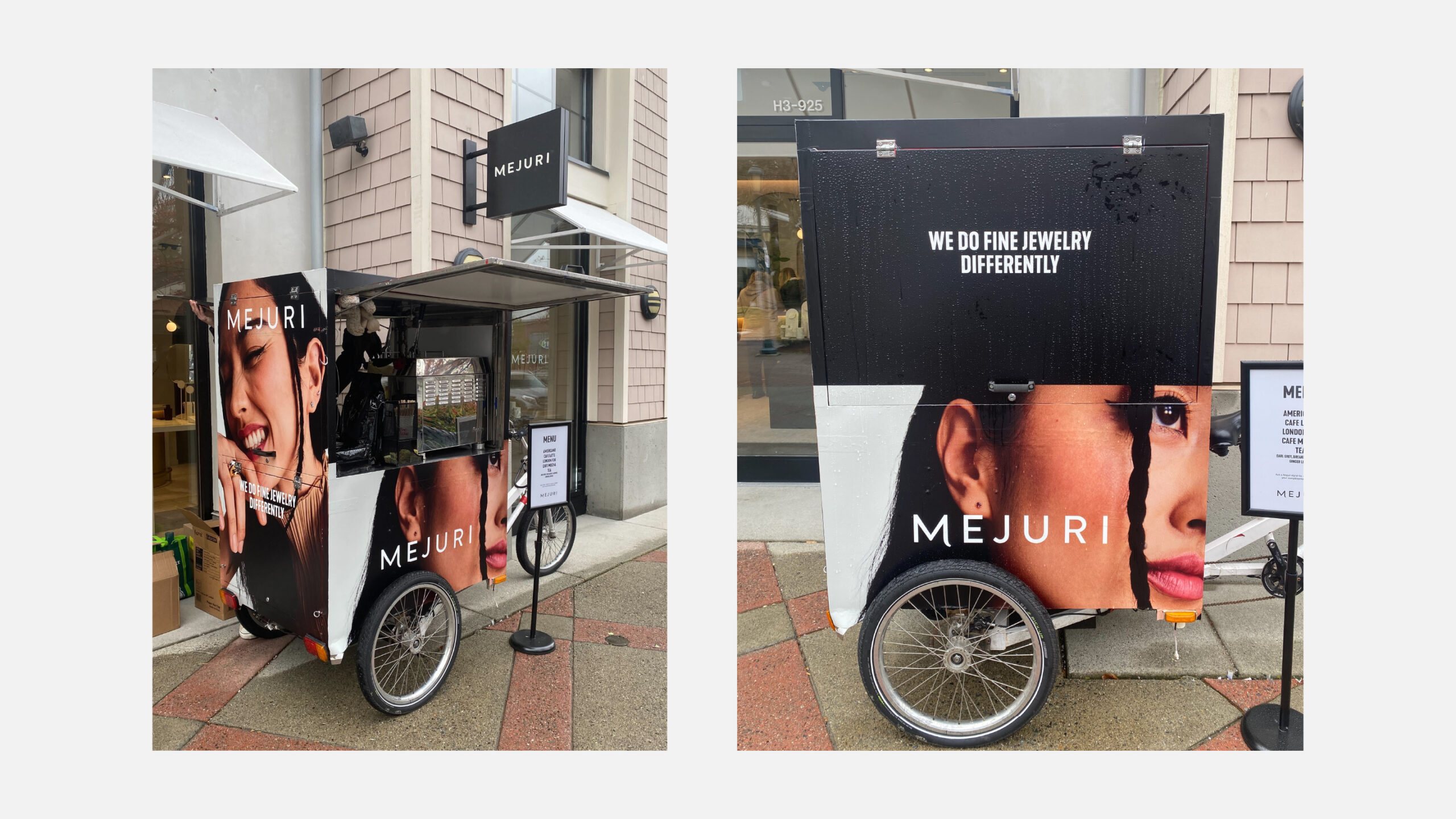 Bike coffee cart